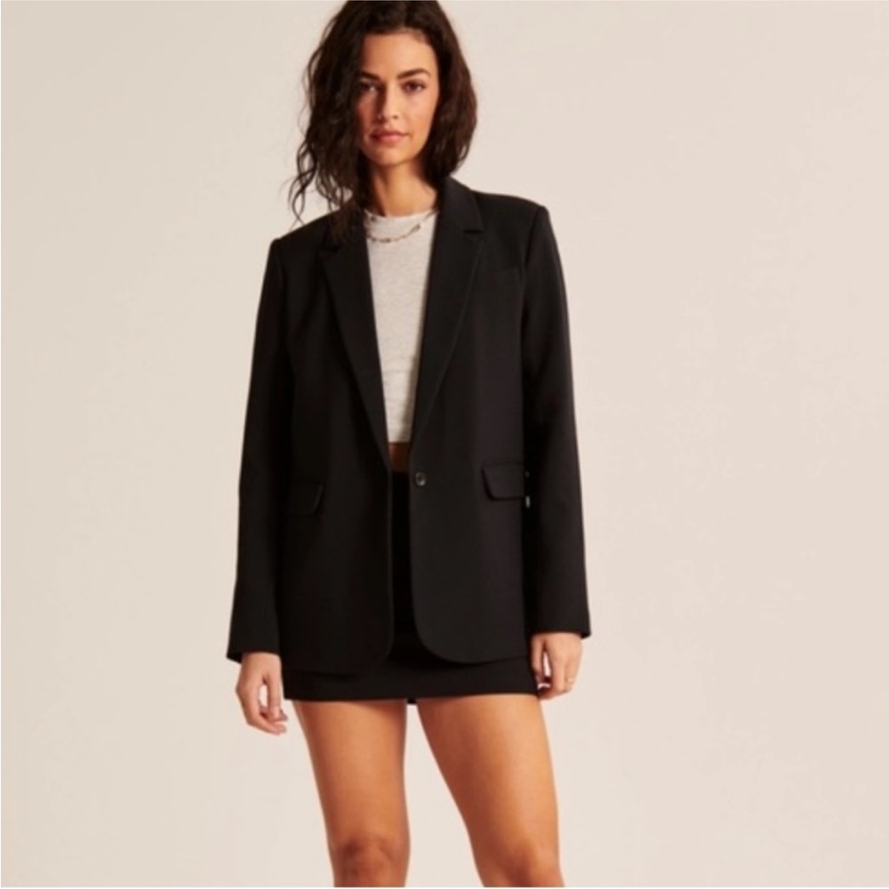 Abercrombie Midweight Classic Blazer Size Xsmall Black